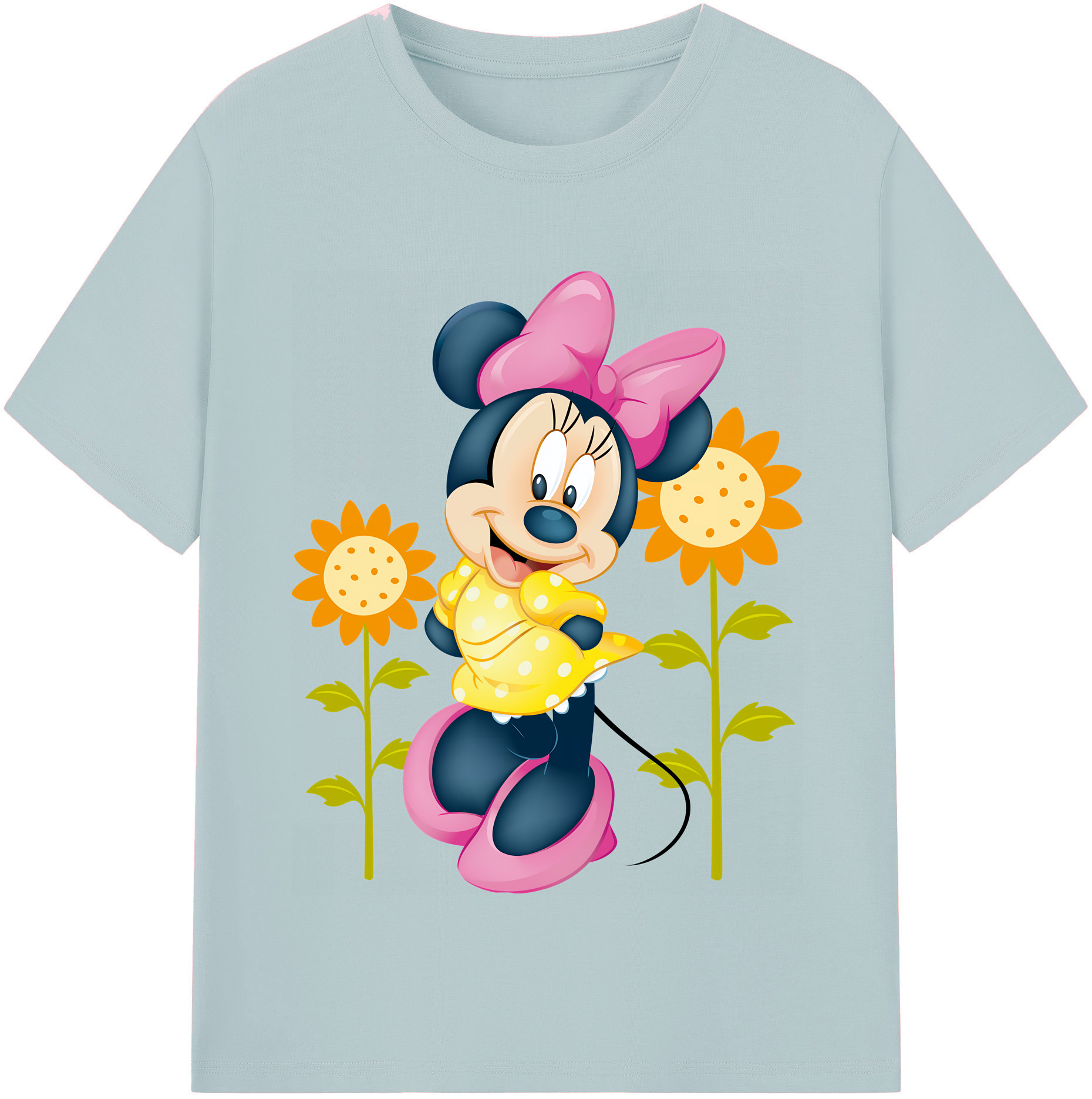（画像用） ミッキーマウス Mickey Mouse 綿100％半袖Tシャツ（フロントプリント）